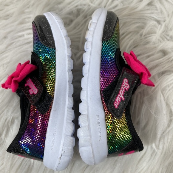 SKECHERS Bitty Bow Memory Foam Child Go Walk Joy-Bitty Glam Colorful Sneaker 5 - Picture 8 of 12